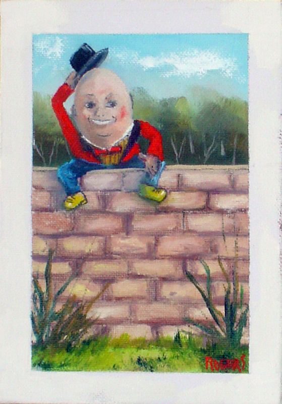 Humpty Dumpty sat on a wall - Click Image to Close